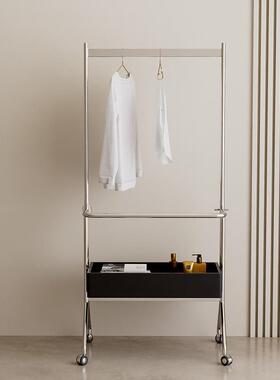 I1MLA锈NHOE不钢衣帽MFPB架简约家用卧室收中纳架古可移动落地挂