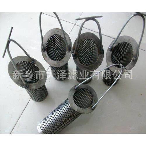 提篮式异滤船形舶器滤芯不锈钢316DN150冲孔板过滤筒海水过滤网筒