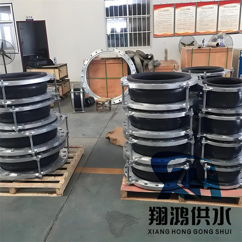 可曲挠单球橡胶接头DN125脱硫管道减震避震喉5寸软连接法兰膨胀节