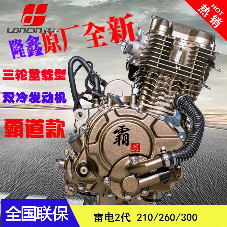 隆鑫发动机总成三轮车150 175 200 250 300水冷机头雷电2代载重型