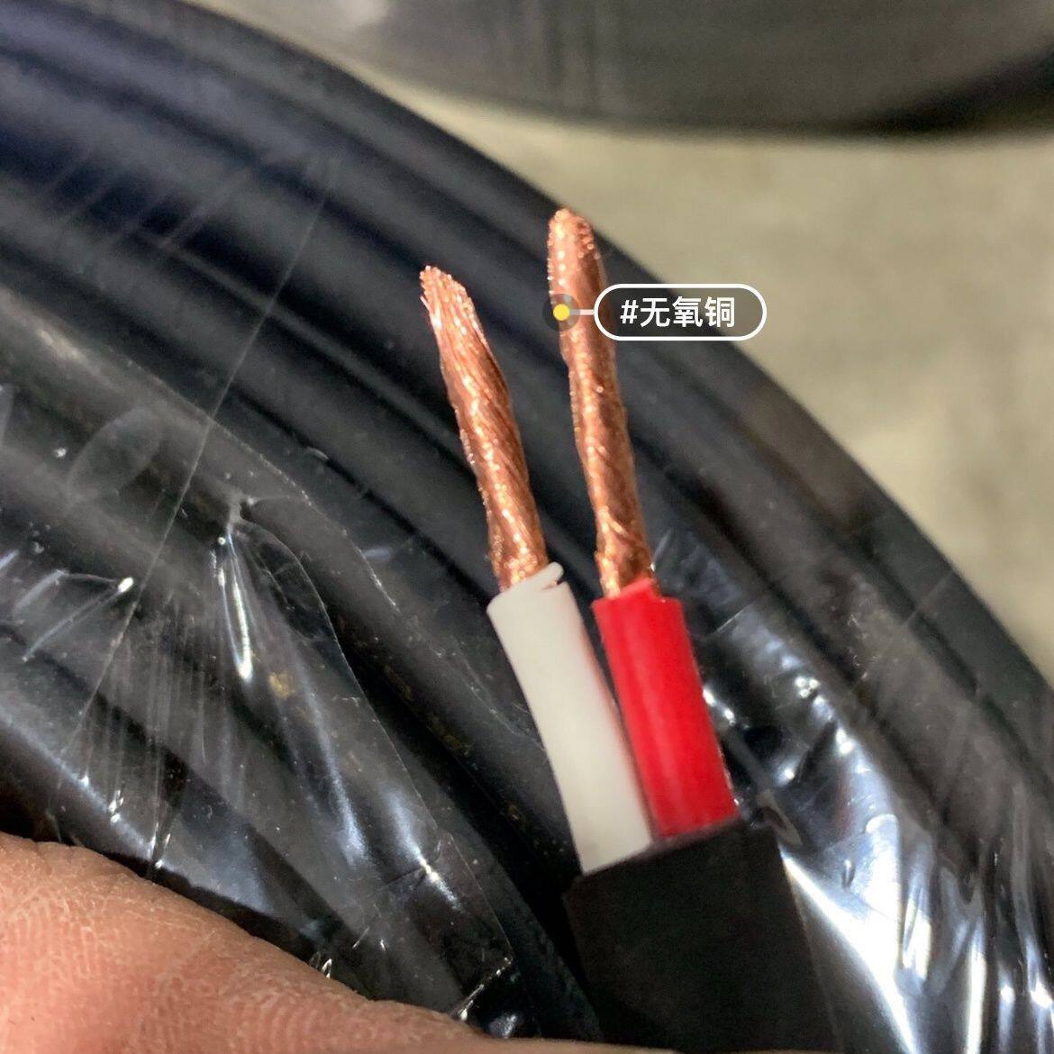 专业国标纯铜舞台灯光电源线演出专用阻燃电缆线两芯超软铜扁线