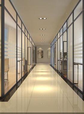 工厂直80.83.85销隔隔办公玻璃隔断室墙断高间断中空百叶隔