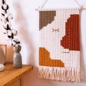 手工编织棉线挂毯风景图案手编电表箱挂饰背景墙民宿样板间拍照