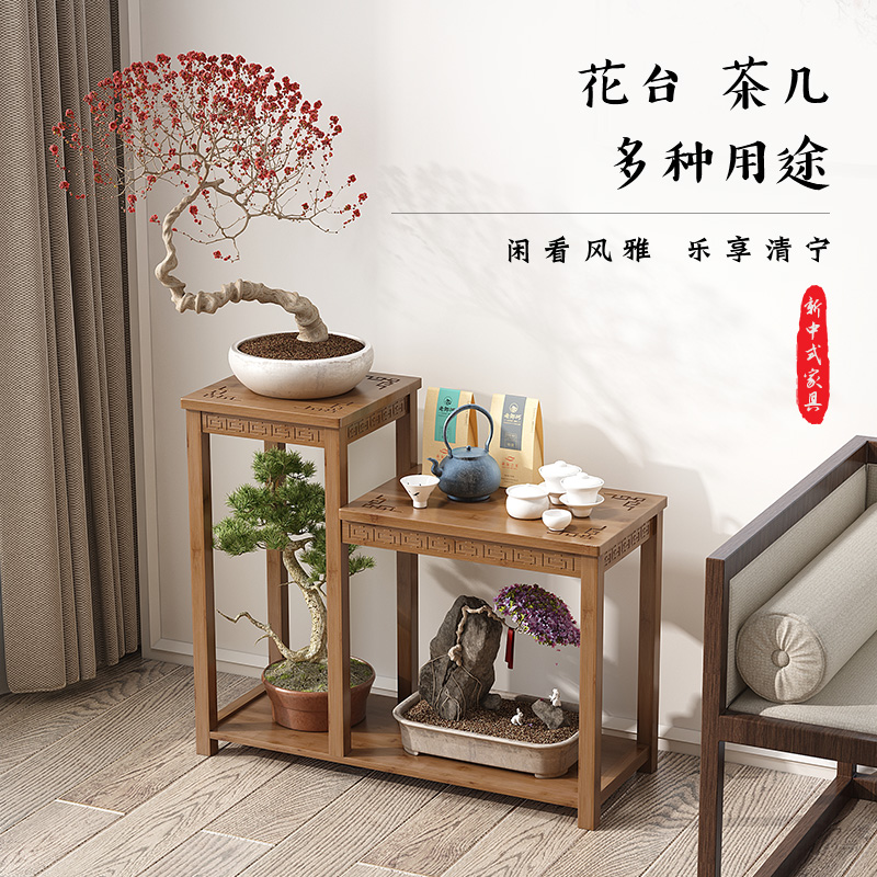 实木茶几简约家用小茶台阳台泡茶桌沙发边几带抽屉茶车茶具餐边柜