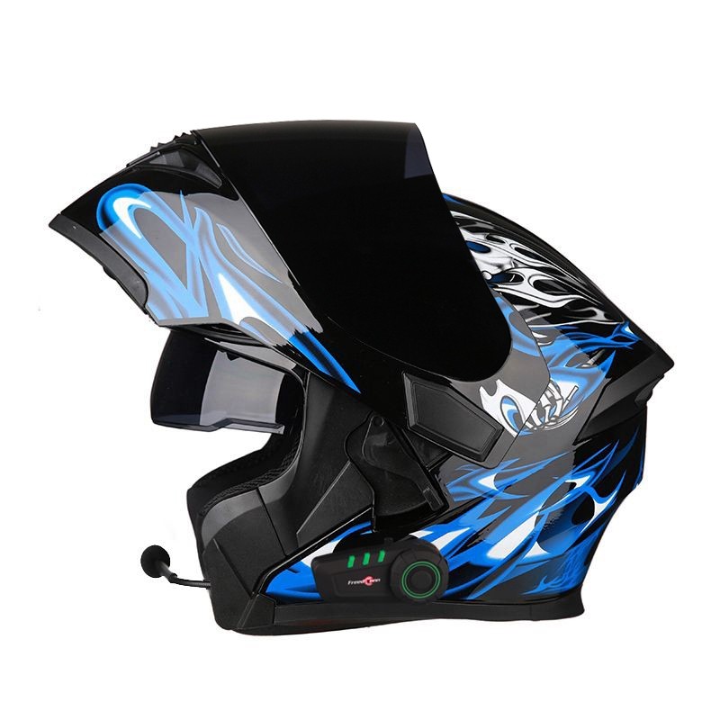 艾狮头盔电动摩托车揭面盔男女全盔夏季四季个性酷机车安全3C认证