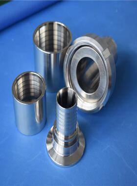 GREASMS01TLEX带螺母的带齿F软管0杆的内螺纹接SMS1不锈钢接头头