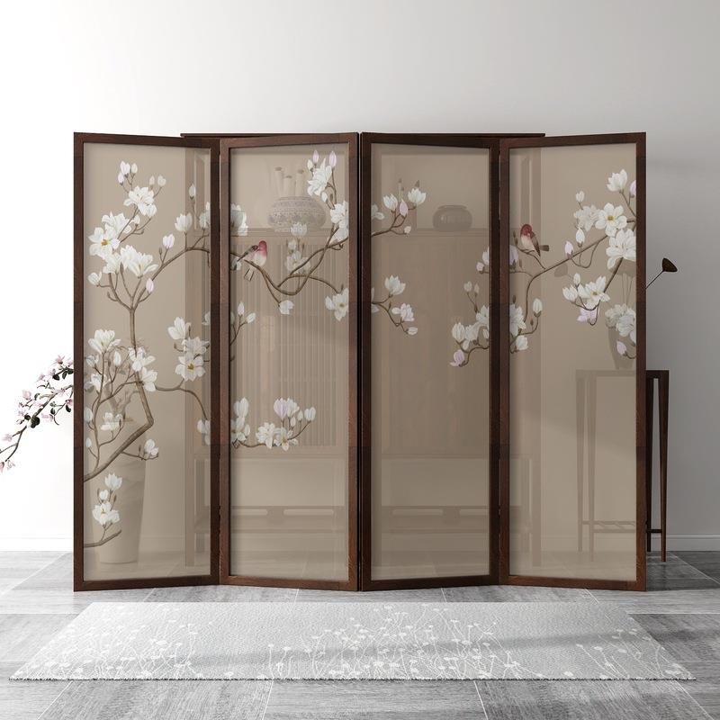 中断屏风隔客厅式卧室移遮FJ-66挡家用现代简约入户玄关实木折叠