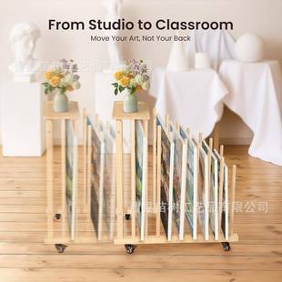 木描制画板晾干架写素式收藏架壁挂画板置物架油画整生理收纳展示