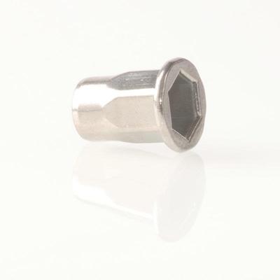 3锈6不钢平头铆内外半六角拉铆螺OOO母1六角拉帽螺母现货