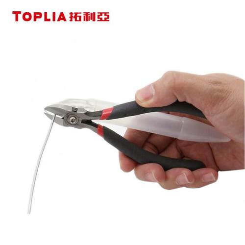 拓亚（TOLIA）P利工业级带集屑0管BSV斜口钳5英寸EP03101