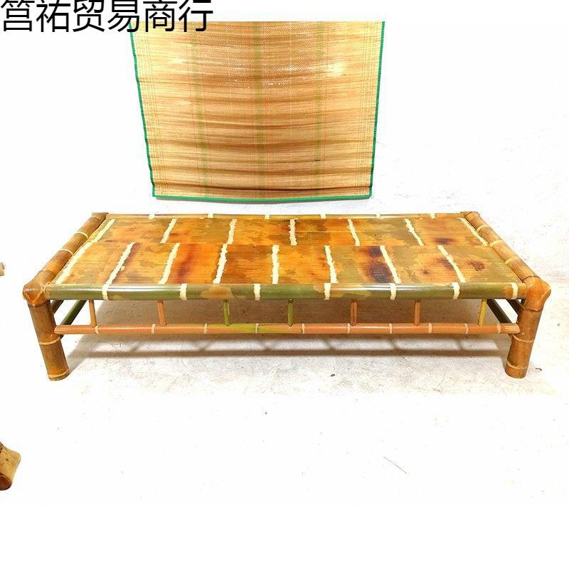 纯竹床竹单人双编人沙XCF罗汉床凉床民宿竹床发竹椅椅长长凳