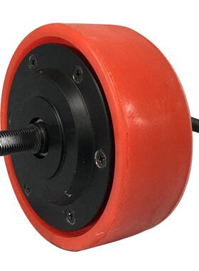 全FmTr761adeo4寸直径1a10胎宽40轮红色PU款轮毂电机24V低速安防