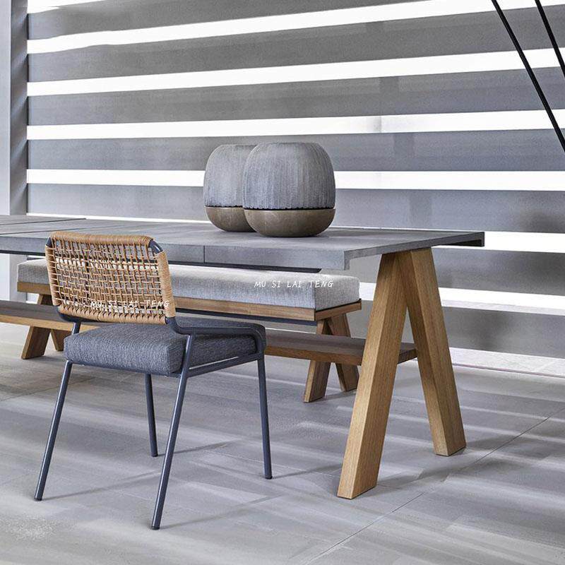 藤休沙样发组合客厅设计藤编板房售部师R99楼酒店露台户外阳台闲