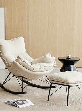 W6轻奢摇摇椅阳台家用休闲椅大人躺客沙厅古懒复人摇椅发实木MCC2