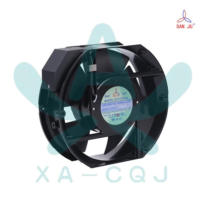三巨SJ1725HAB2T1725ZUU1220V0.28A滚插片式电箱珠备散热风设扇