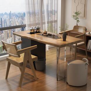 新中式台阳茶桌实木亚克力茶RZK台台0242新款家用休闲小茶桌阳泡