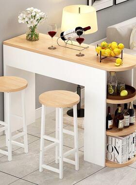 户型靠墙吧台家简约酒柜现代客UQQ用厅玄关岩板小轻沙发餐厅奢隔