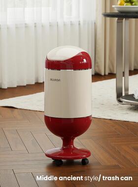 客垃AJD20252圾桶专用家用2房02新款厨卧室高厅颜5值带盖可移动免