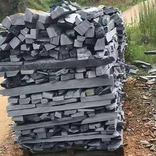 567天然青黑石边板乱石条庭院花园水林池园色不规则毛条文化石乱