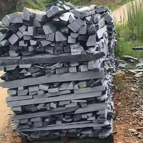 567天然青黑石边板乱石条庭院花园水林池园色不规则毛条文化石乱