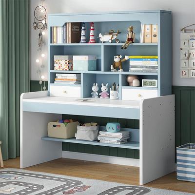 亿家达书桌书架一体桌用电脑桌简约卧室桌家子小JUA式学生台写字