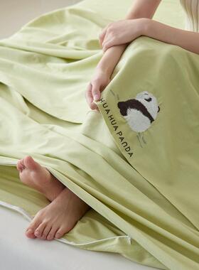 隔萌刺绣酒店脏睡袋全棉大雁纹宠式提FXB花旅行床单一体隔脏神奇