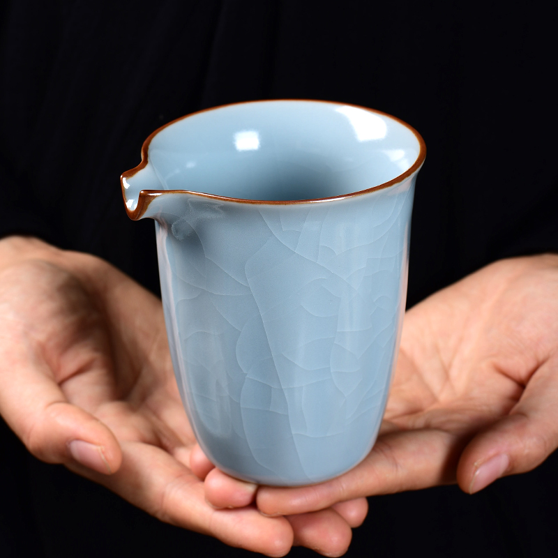 官哥汝定钧窑陶瓷公道杯分茶器分茶杯功夫茶具配件茶海