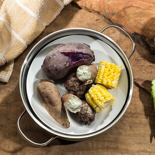 慕厨momscook小蒸笼304不锈钢加厚蒸屉辅食锅奶锅小锅适用蒸格