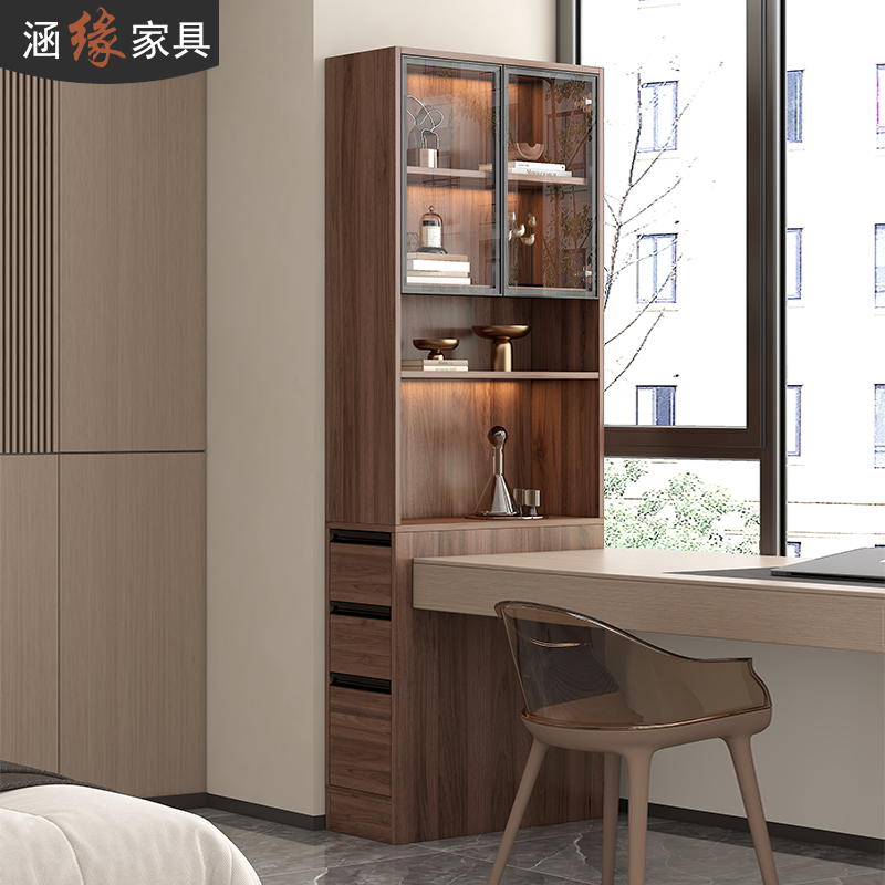 落地转角书柜桌边置物小书架夹缝收纳柜窄立柜客厅沙发边柜收纳柜