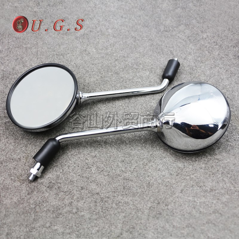 适用摩托车后视镜街车跑车CB400 VTEC 5代改装复古反光镜圆镜10MM