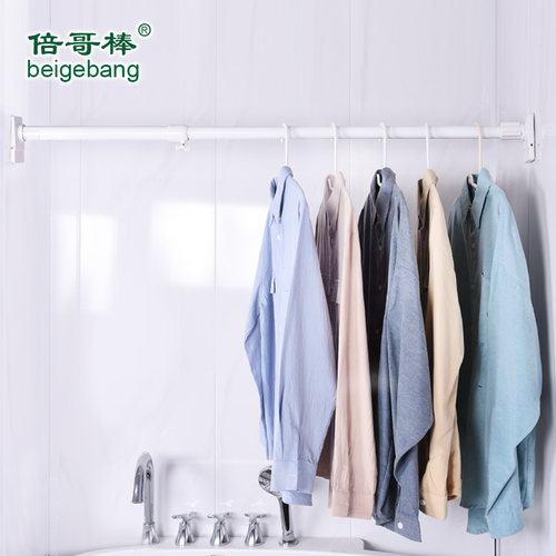 倍哥棒超强型衣柜挂衣杆衣橱衣架杆可伸缩加厚衣柜内晾衣杆免安装