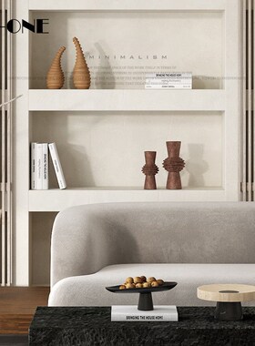 侘寂风高级感小众陶瓷艺术摆件电视柜客厅开放格家居软装饰品复古