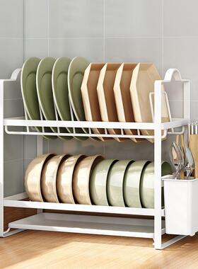 厨房收纳双层纳沥水架置架小型台面橱FGU柜放碗架物筷碗柜碗盘碗