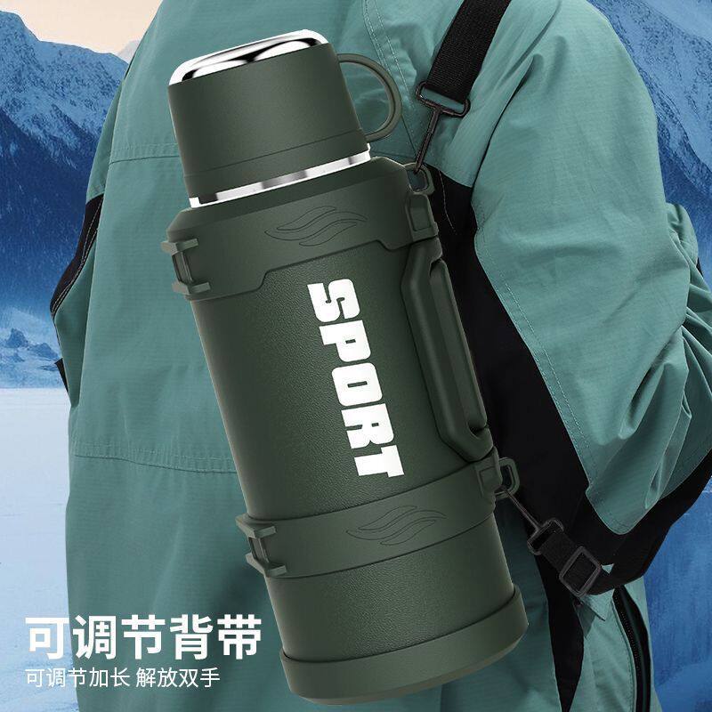 保温杯大容量316不锈钢保温壶运动水壶便携露营工地车载热水瓶杯