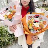 中高考毛线针编织花束向福日葵阳织花送MXH 069学子好运祝礼物太