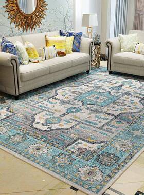 满工厂民族风美式乡LQL村客复古轻奢厅地毯茶垫家用北欧卧室铺房