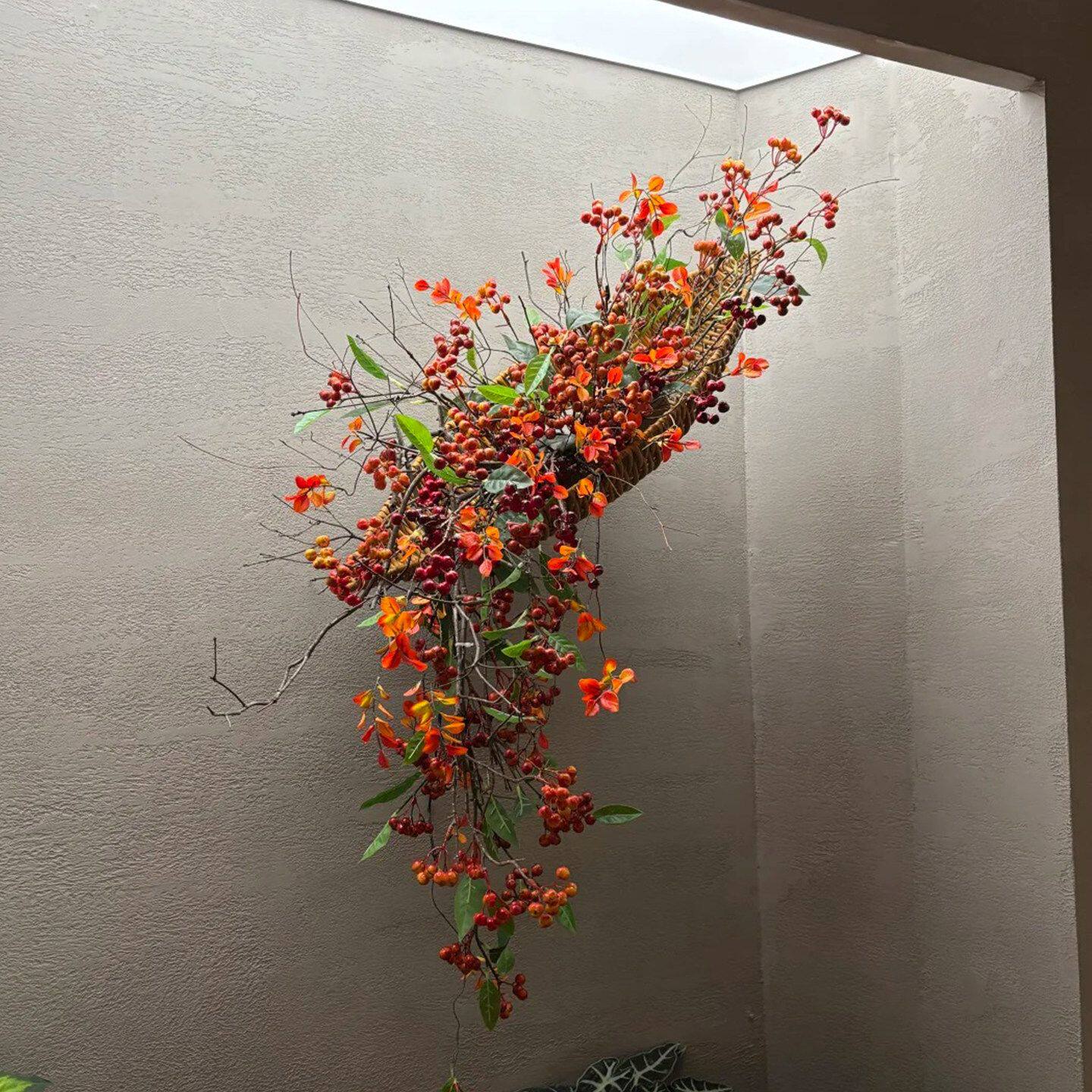 仿真发财果植物吊饰壁挂商业美陈花艺悬挂装饰面橱窗布置酒店会所