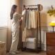 家逸GST全木挂衣落地卧用室衣帽架简实易晾衣架架家不占空间衣服