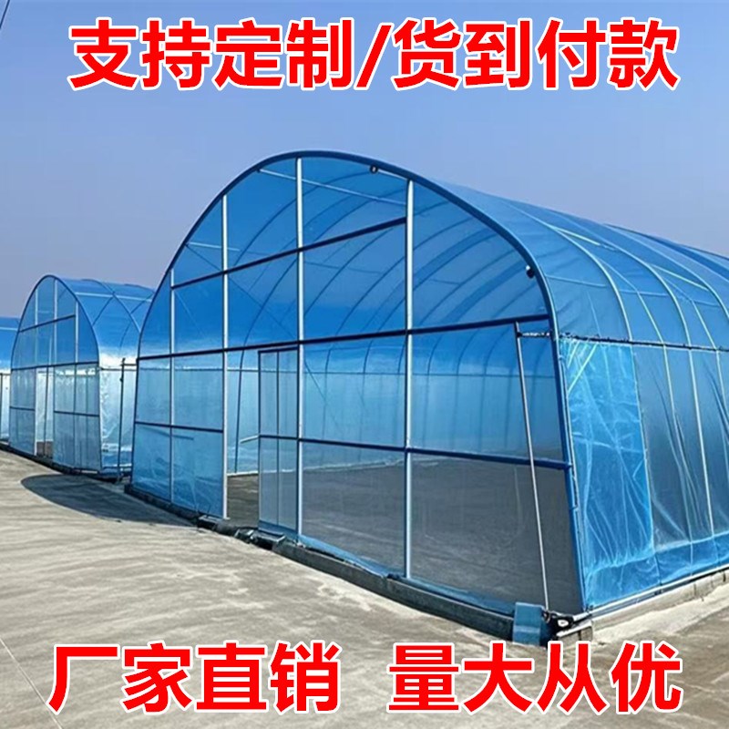 温室大棚钢管骨架椭圆管热镀锌蔬菜种植养殖大棚智能连体大棚钢架