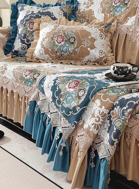 欧式沙发垫四季通用防滑奢华坐垫2024新款雪尼尔贵妃欧式沙发套罩