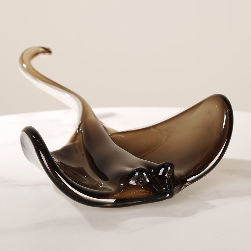 魔鬼鱼琉璃艺术动物摆件简约客厅儿童房玄关样板房装饰品乔迁送人,家居饰品,装饰摆件,淘宝优惠券,粉丝福利购,淘宝优惠卷