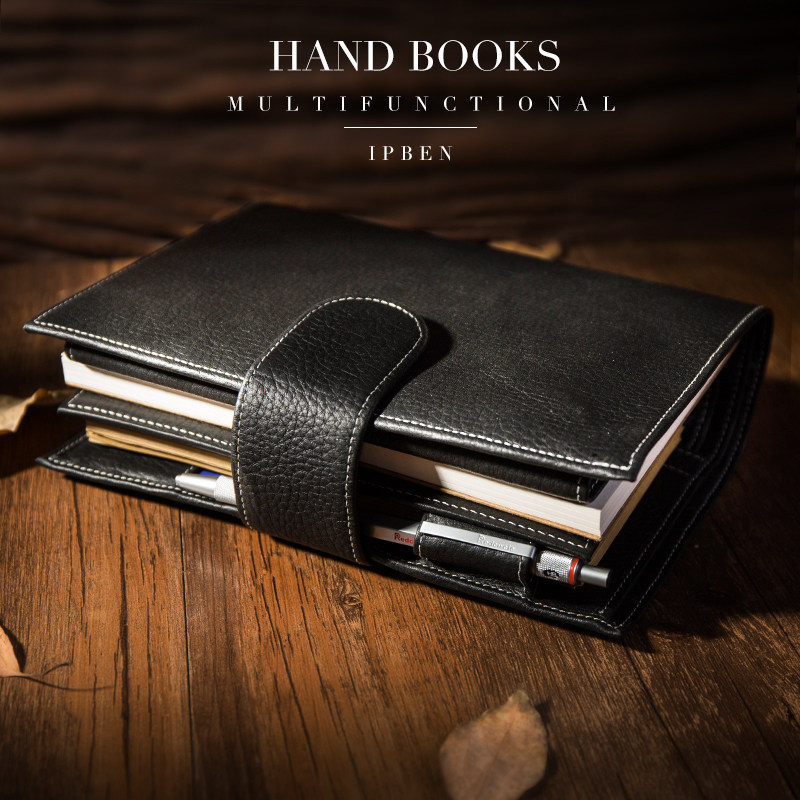 定页活页两用复古真皮手帐本活页笔记本旅行牛皮本手工记事本