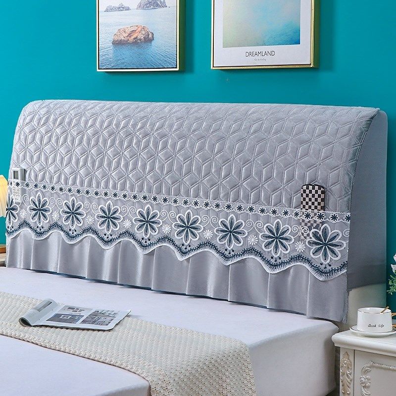 床头罩套加厚夹棉软包四季通用全包简单大方简约弹性防尘罩加棉,居家布艺,床头罩,淘宝优惠券,粉丝福利购,淘宝优惠卷