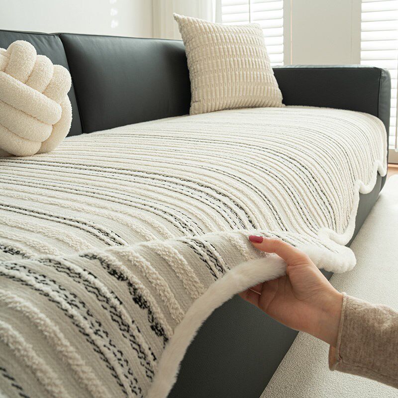 沙发垫秋冬新款皮沙发坐垫子固定防滑异形沙发垫布一片式沙发盖巾