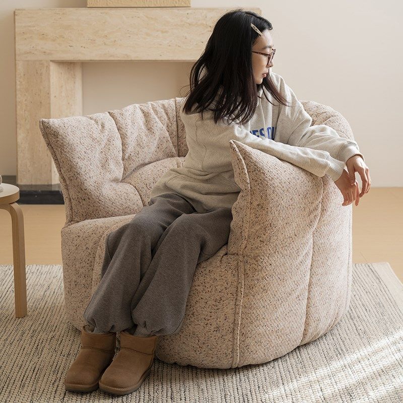 美之趣沙发椅布艺懒人意式休闲客厅单人位设计师扶手椅,住宅家具,沙发椅,淘宝优惠券,粉丝福利购,淘宝优惠卷