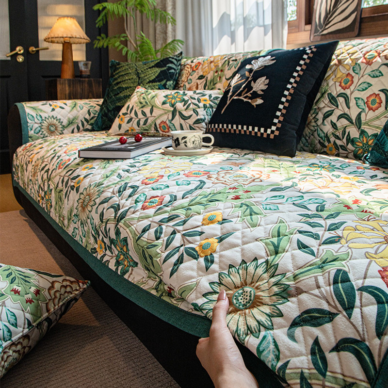 2024新款沙发垫四季通用复古高级感加厚毛绒坐垫子秋冬款沙发套罩,居家布艺,沙发垫,淘宝优惠券,粉丝福利购,淘宝优惠卷