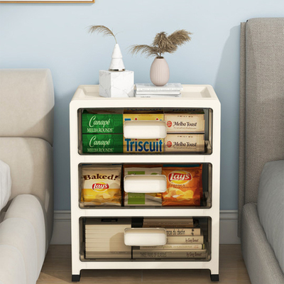 加厚床头柜家用现简约塑料收纳柜迷你储物柜小型卧室床边小柜子