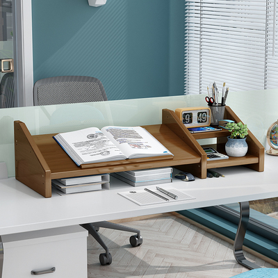 笔记本电脑支架办公室桌面收纳置物实木显示器护颈托架屏幕增高架