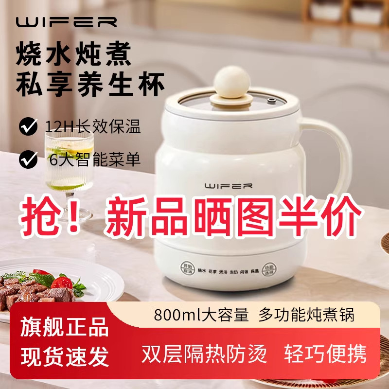 英国2026家用多功能电炖杯煮饭煲汤小型电煮锅迷你煮奶锅烧水杯