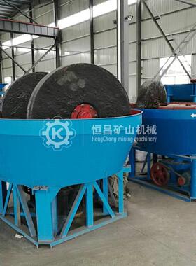 出口尼利亚金机小型1碾1200600动三轮湿式磨粉电机球磨机日替代设